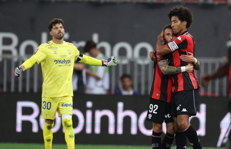 Barrage ligues 1 et 2 : nice sauve son maintien face à saint-etienne