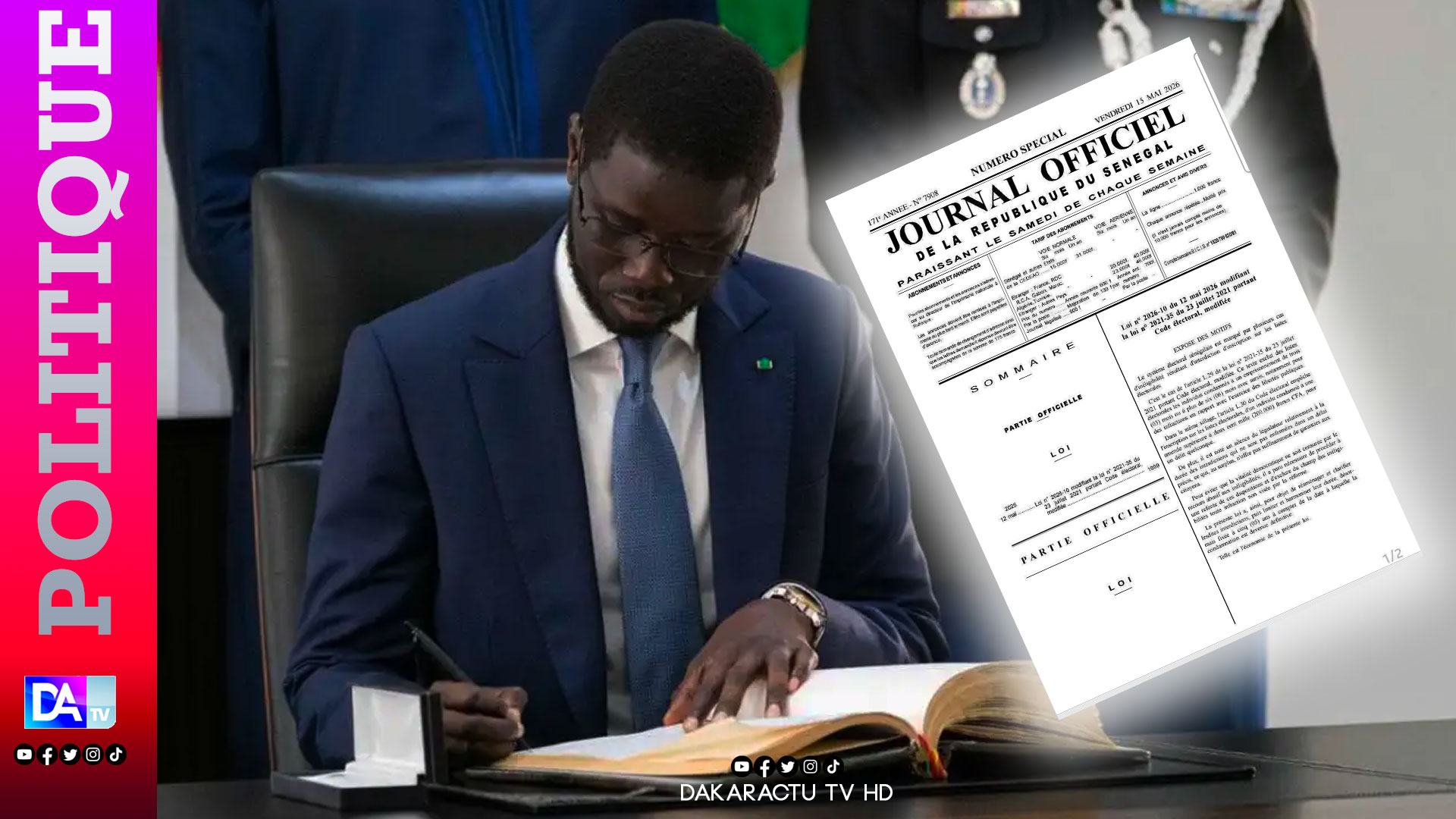 Réforme du Code électoral au Sénégal : Bassirou Diomaye Faye encadre strictement les inéligibilités