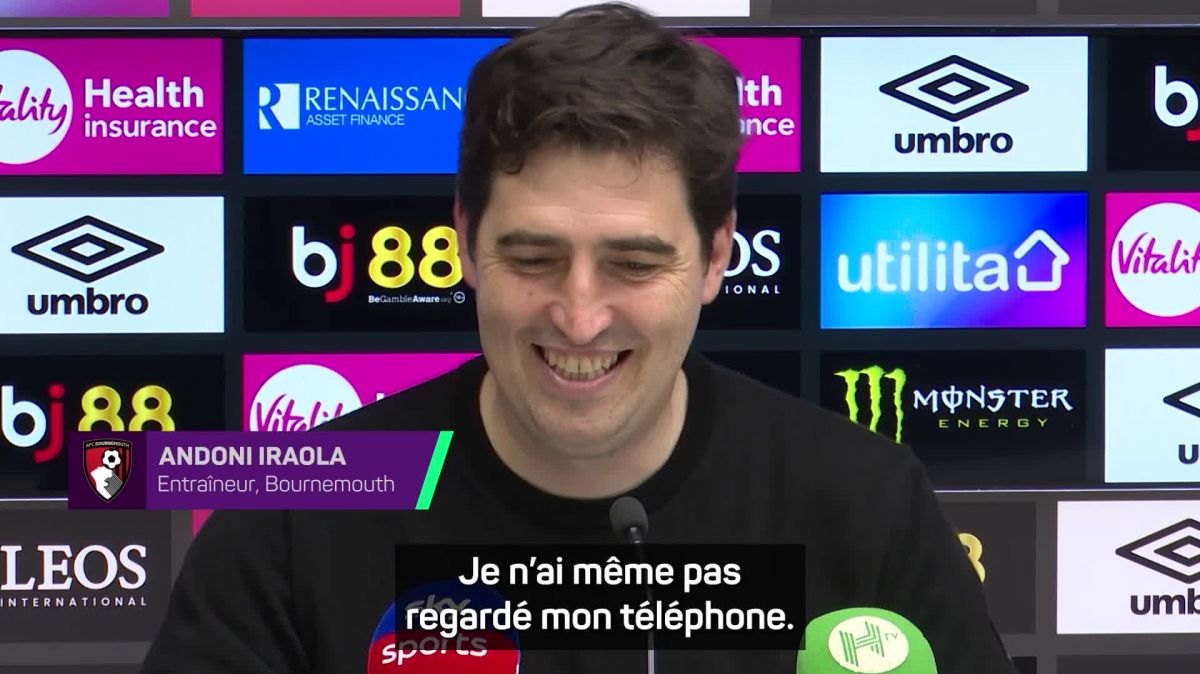 Andoni iraola salue le titre d&rsquo;arsenal malgré l&rsquo;égalité à bournemouth