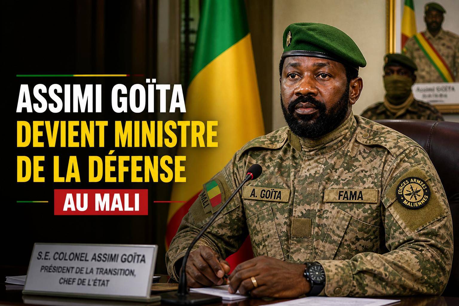 Mali : assimi goïta cumule pouvoir et défense face à l’effondrement sécuritaire