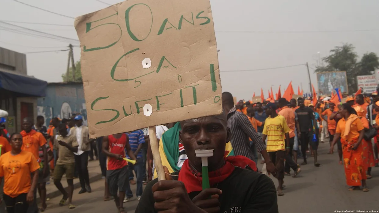 Manifestation contre le régime togolais en 2017, réprimée par les autorités