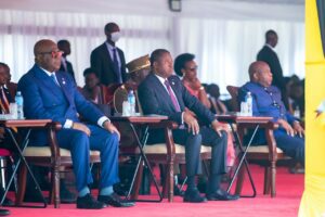 Faure Gnassingbé et Yoweri Museveni lors de la cérémonie