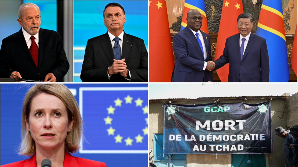 Photomontage illustrant la situation politique au Tchad