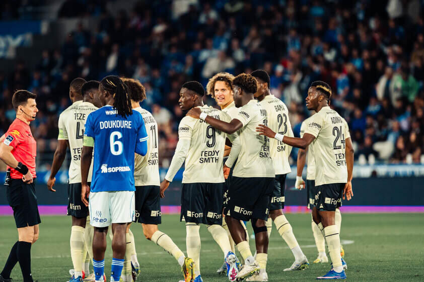 Action de jeu entre l'AS Monaco et le Strasbourg en Ligue 1