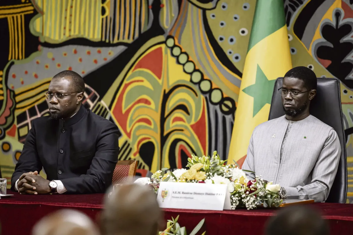 Portrait officiel du président Bassirou Diomaye Faye et de son ancien premier ministre Ousmane Sonko