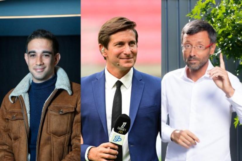 Paul Tchoukriel, Xavier Domergue et Olivier Ménard, journalistes sportifs.
