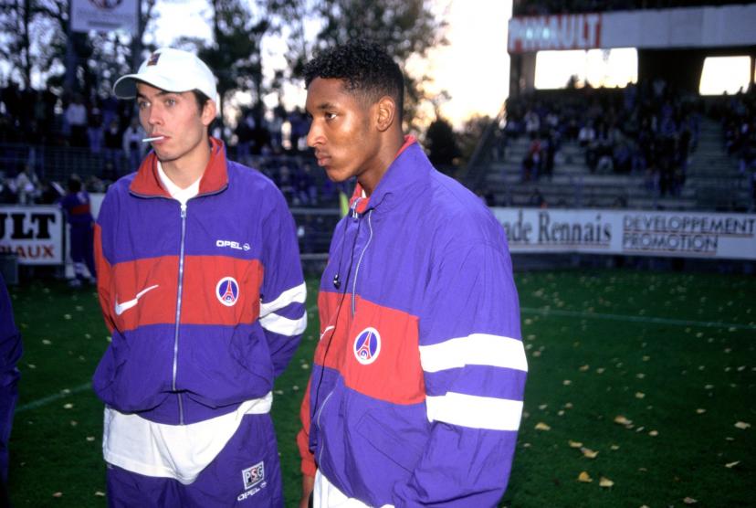 Nicolas Anelka en action sous les couleurs du PSG en octobre 1996