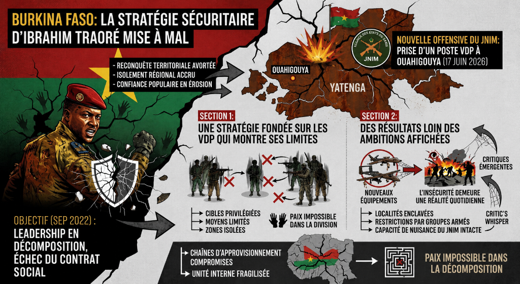 Stratégie sécuritaire du Burkina Faso : le JNIM défie Ibrahim Traoré à Ouahigouya