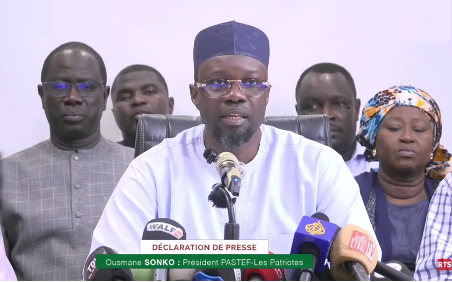Déclaration historique d’ousmane sonko à travers pastef