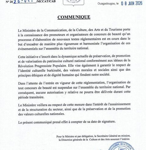 Suspension des concours de beauté au Burkina Faso : les signes d&rsquo;une dérive autoritaire