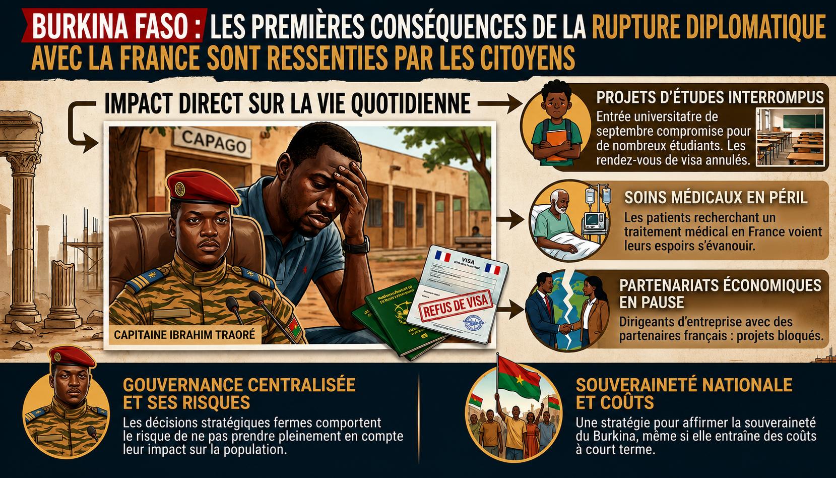 Impact de la rupture diplomatique entre le Burkina Faso et la France sur les citoyens