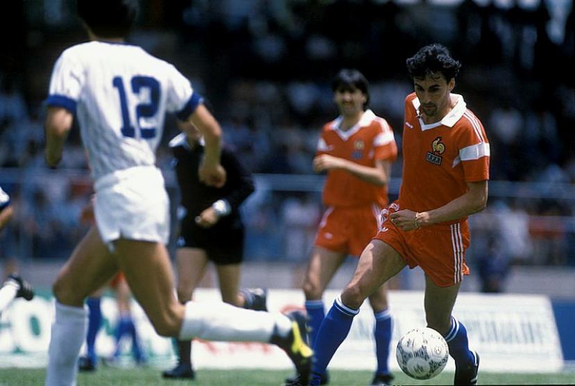 Thierry Tusseau avec la France contre le Guatemala en 1986
