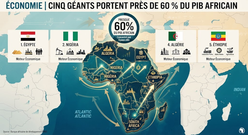 Cinq pays africains qui façonnent l&rsquo;économie continentale