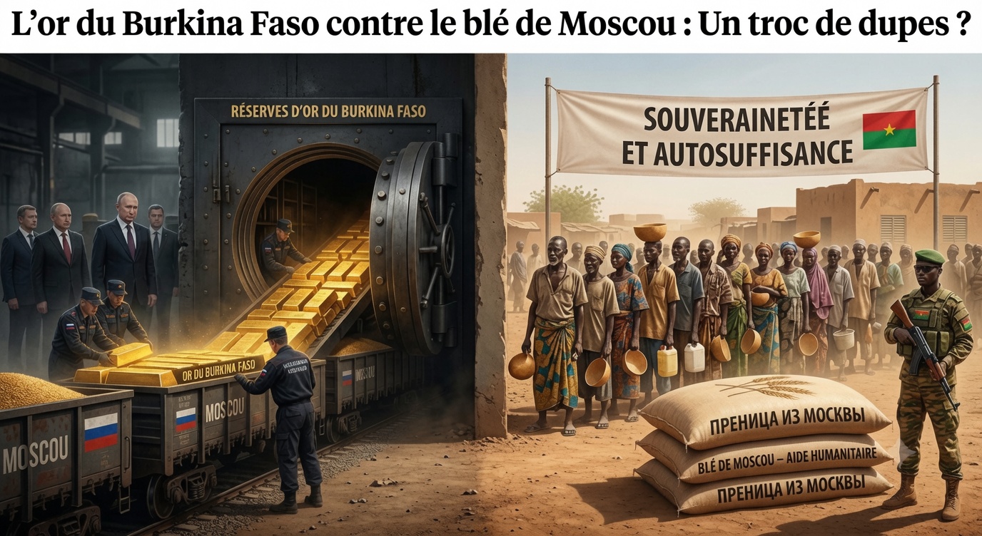 Le Burkina Faso échange son or contre le blé russe : l&rsquo;aveu d&rsquo;un échec économique
