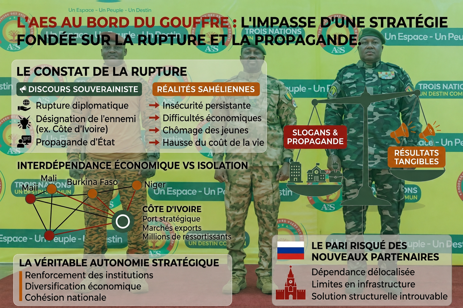 L&rsquo;AES face à ses contradictions : souveraineté et réalités sahéliennes
