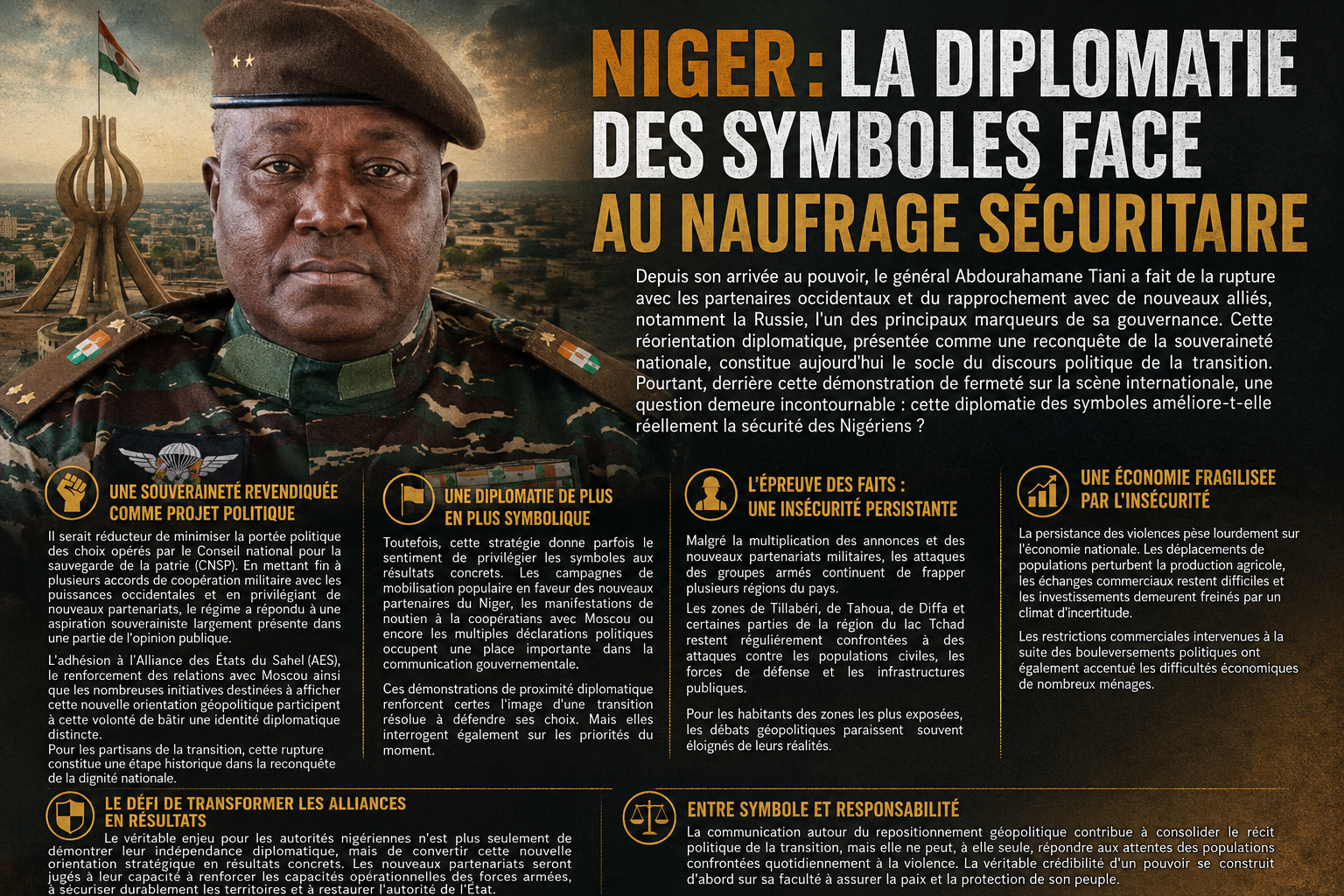 Niger : souveraineté affichée versus réalité sécuritaire angoissante