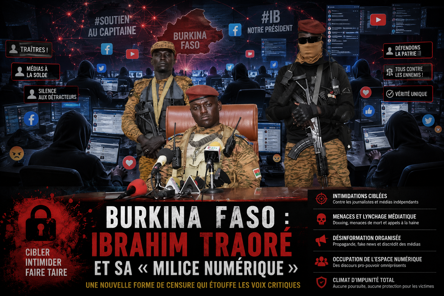 Burkina Faso : les réseaux sociaux, nouvelle arme de répression du régime