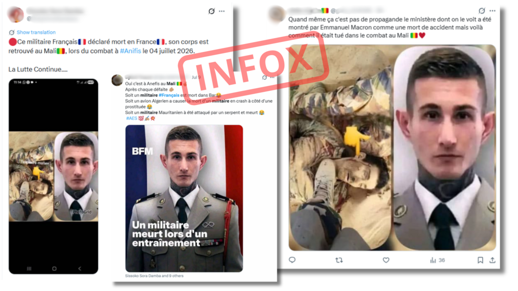Aucun soldat français n'a été tué à Anéfis, ces publications sont trompeuses