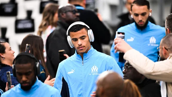 Mason Greenwood lors d'un entraînement à l'OM