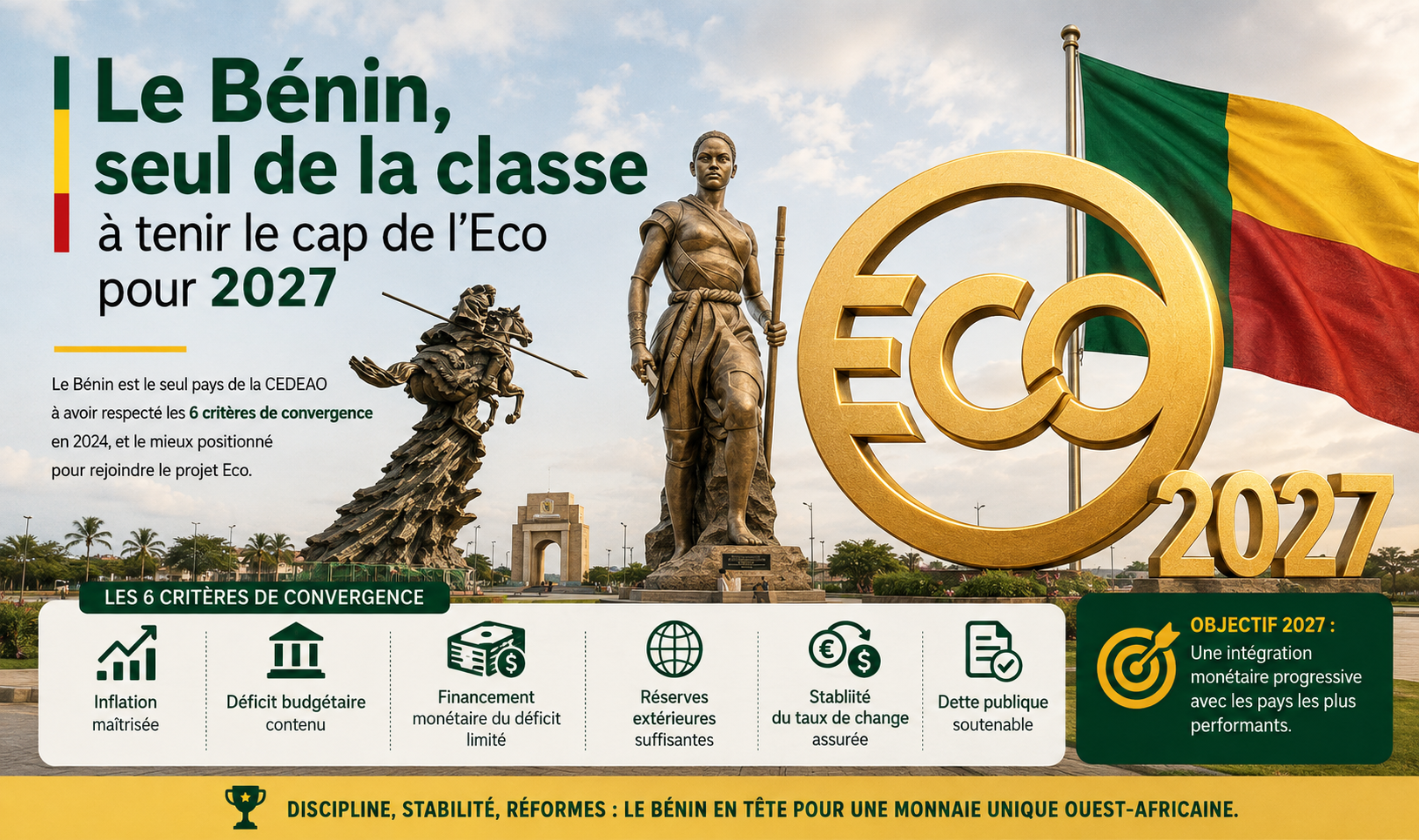 Le Bénin en tête du projet eco vers 2027