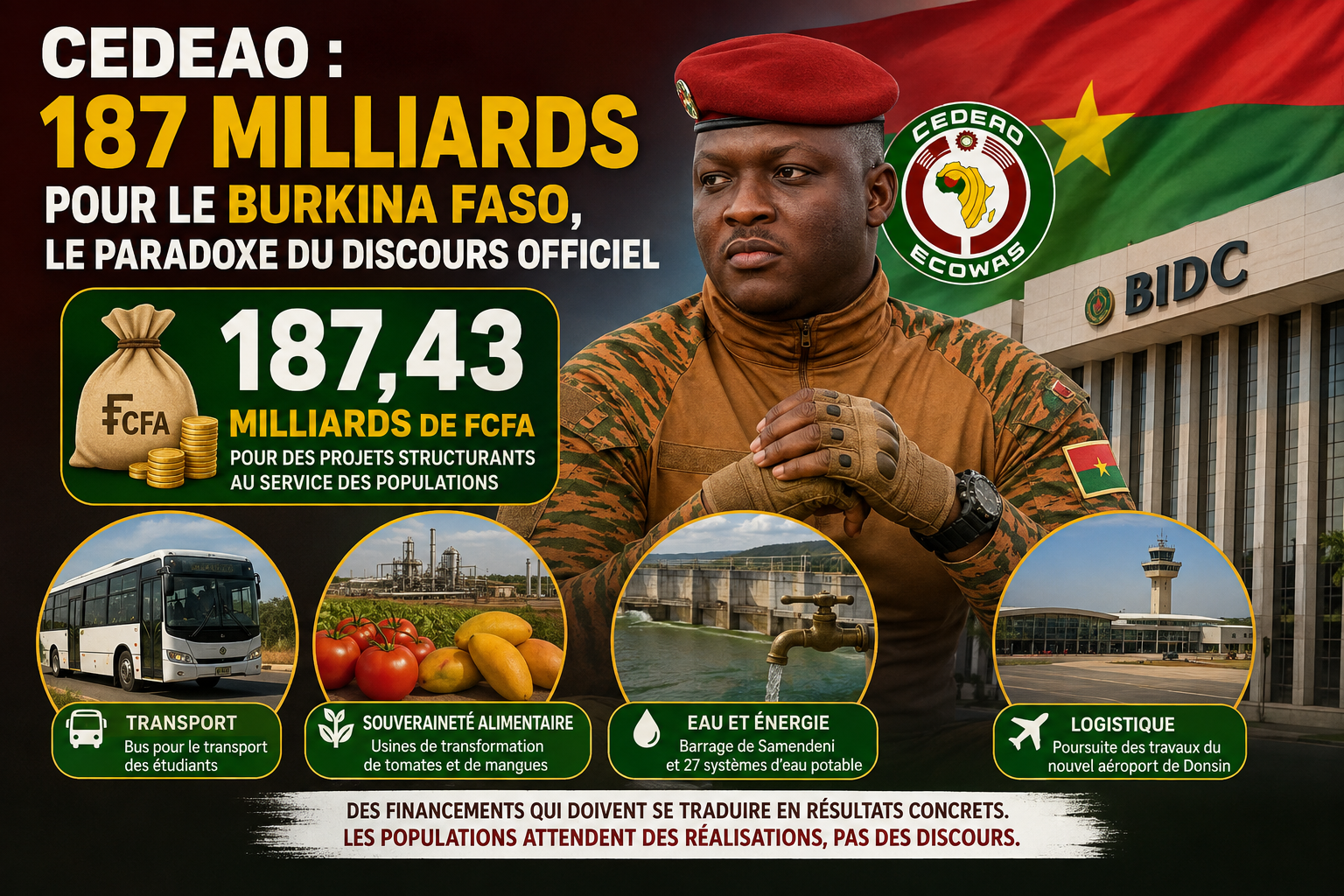 Cedao : le Burkina Faso, entre critiques politiques et dépendance financière