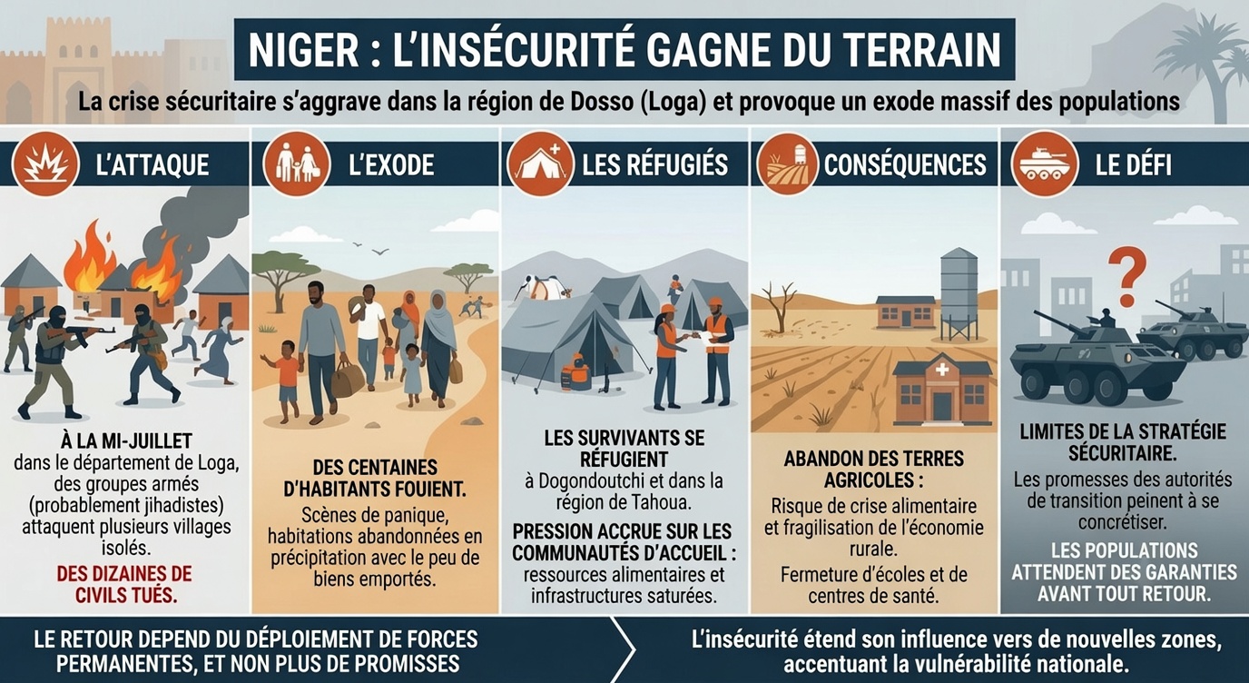 Niger : la poussée de l&rsquo;insécurité force des centaines de familles à fuir