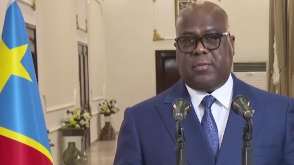 Félix Tshisekedi, président de la République démocratique du Congo, lors d'une allocution