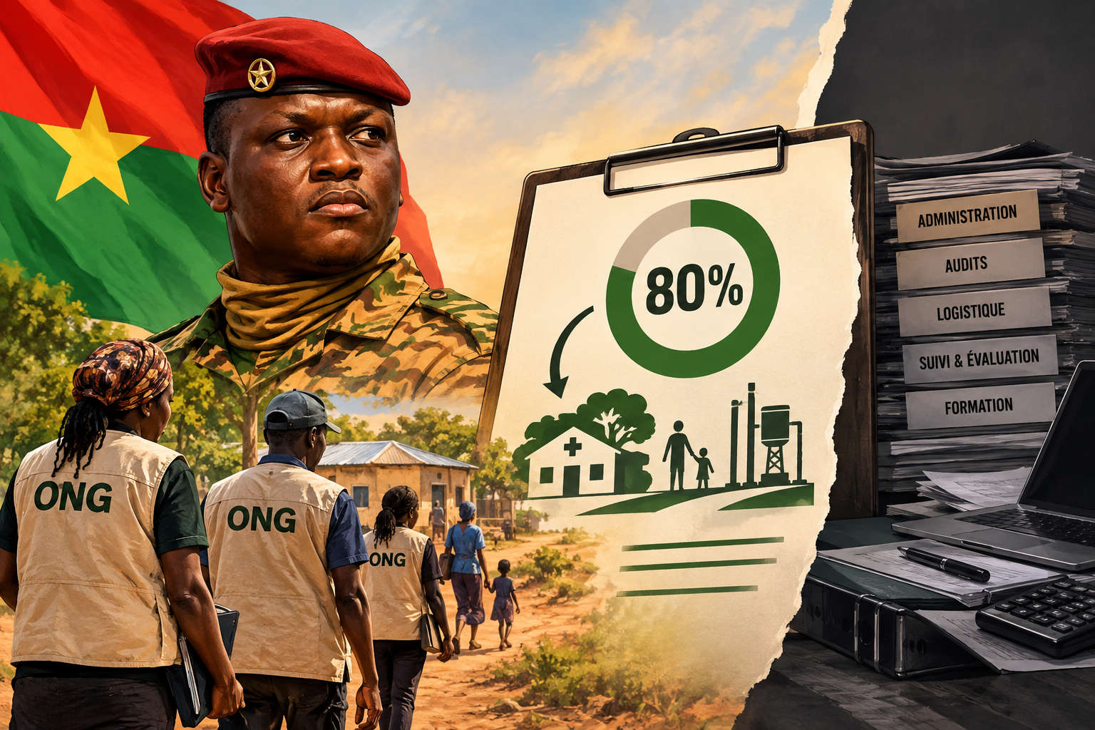 Décryptage : ce que la règle des 80 % imposée aux ONG burkinabè cache derrière la transparence affichée